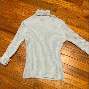 Women’s sparkle silver turtle neck, medium